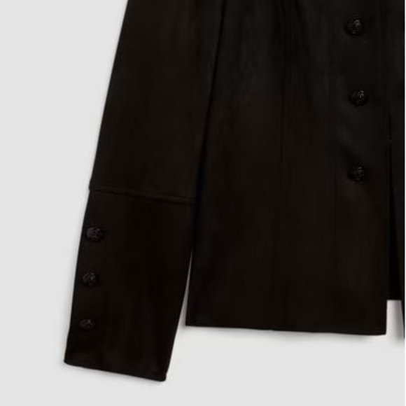 MELANIE LYNE: Suede Look - Structured Button Detail Jacket - black - Picture 8 of 10